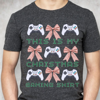T-shirt "This is My Gaming Shirt" Noël Custom Gaming