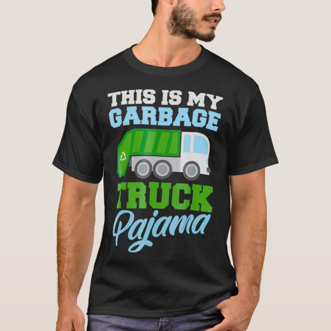 T-shirt This Is My Garbage Camion Pajama Funny Costume Boy (Devant)