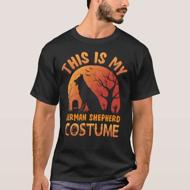 T-shirt This Is My German Shepherd Costume  Halloween Dog (Devant)