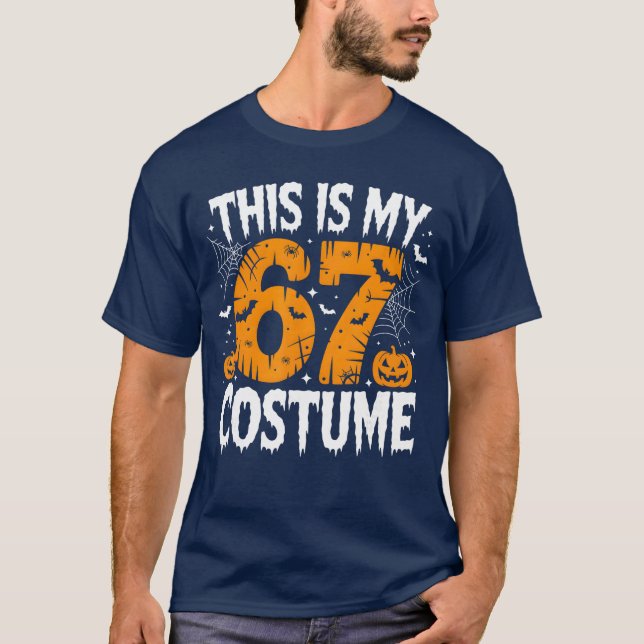 T-shirt This is My Halloween 67 Costume Lazy Brainrot Meme (Devant)