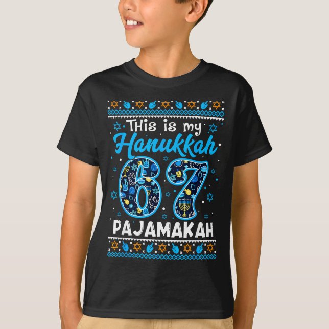 T-shirt This Is My Hanukkah 67 Pajamakah For Jewish Christ (Devant)