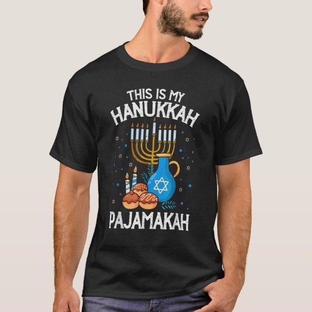 T-shirt This Is My Hanukkah Pajamakah Chanukah Pajama (Devant)