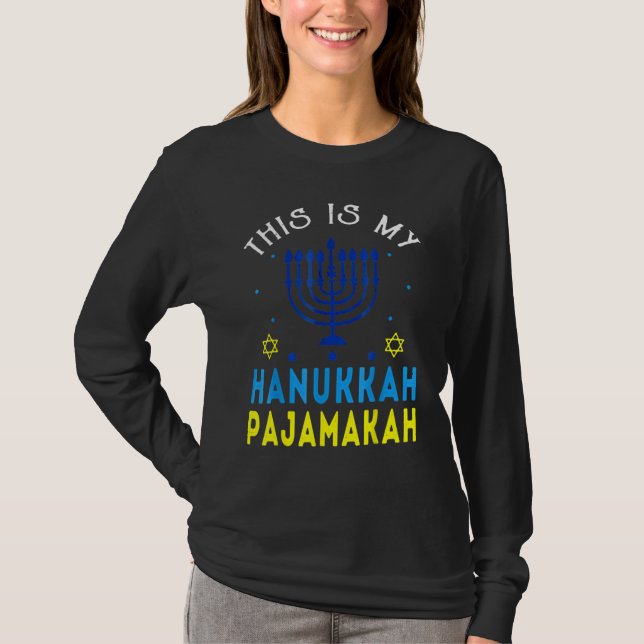T-shirt This Is My Hanukkah Pajamakah Hanukkah Jewish Paja (Devant)