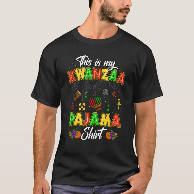 T-shirt This is my Kwanzaa pajama   Kwanzaa Party Decorati (Devant)