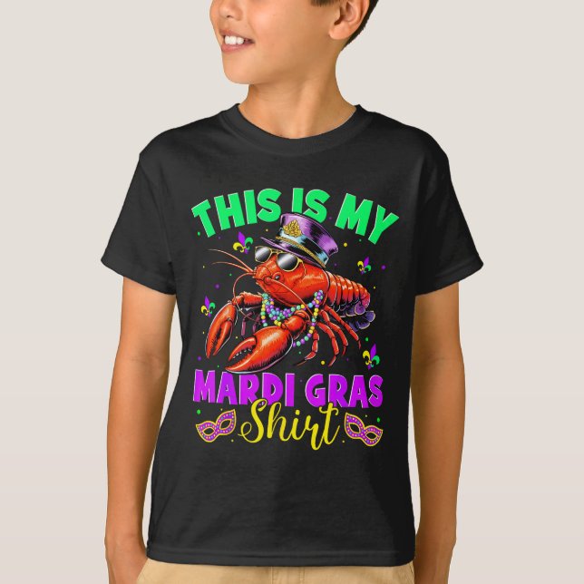 T-shirt This Is My Mardi Gras Shirt Crawfish Funny Men Wom (Devant)
