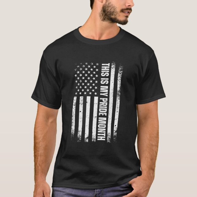 T-shirt This Is My Pride Flag American Usa Flag 4Th Of Jul (Devant)