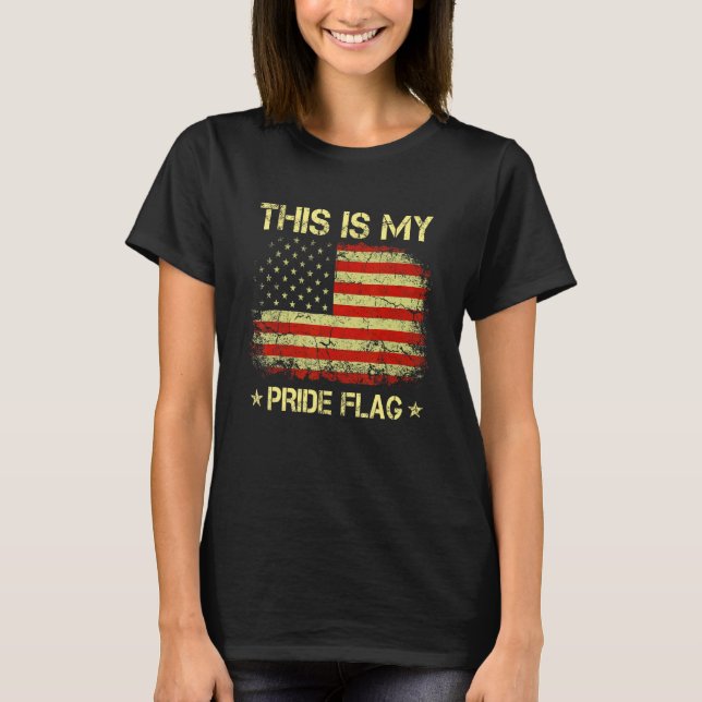T-shirt This Is My Pride Flag Usa American 4th Of July Pat (Devant)