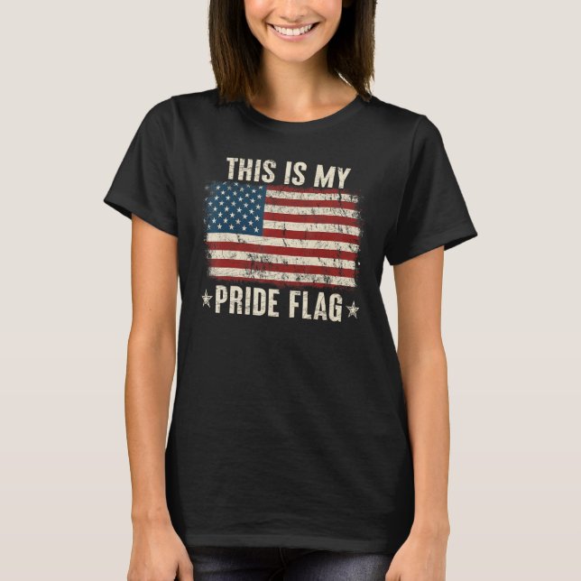 T-shirt This Is My Pride Flag USA American 4th of July Pat (Devant)
