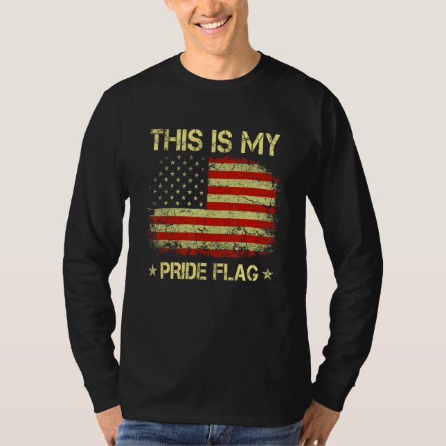 T-shirt This Is My Pride Flag Usa American 4th Of July Pat (Devant)