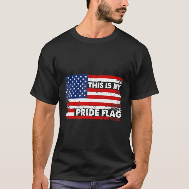 T-shirt This Is My Pride Flag Usa American 4Th Of July Pat (Devant)