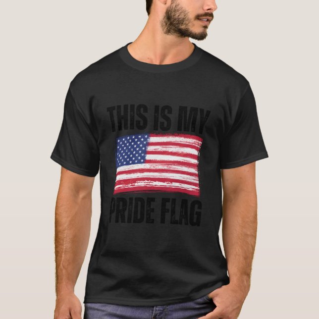 T-shirt This Is My Pride Flag Usa Patriotic American 4Th O (Devant)