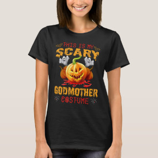 T-shirt This Is My Scary Godmother Costume Pumkin Funny H