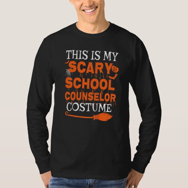 T-shirt This Is My Scary School Counselor Costume Spooky H (Devant)