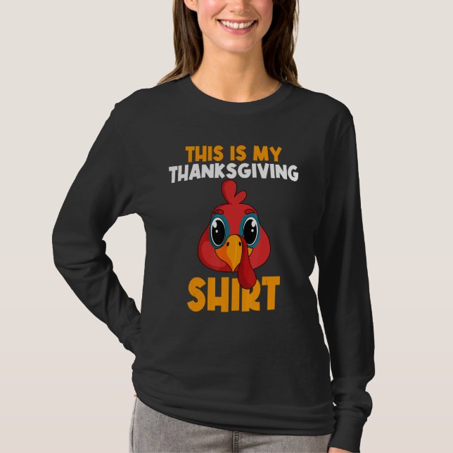 T-shirt This Is My Thanksgiving  Happy Turkey Day Thanksgi (Devant)