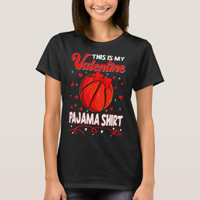 T-shirt This Is My Valentines Basketball Pajama For Kids B (Devant)
