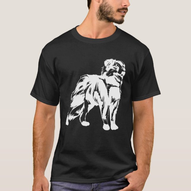 T-shirt This Is No Dogs Hair The Australian Shepherd  For  (Devant)