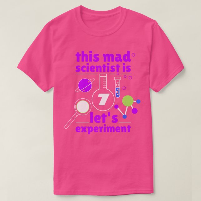 T-shirt This Mad Scientist is 7 Birthday Seventh 7th Scien (Design devant)