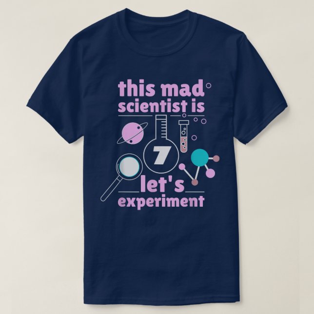 T-shirt This Mad Scientist is 7 Birthday Seventh 7th Scien (Design devant)