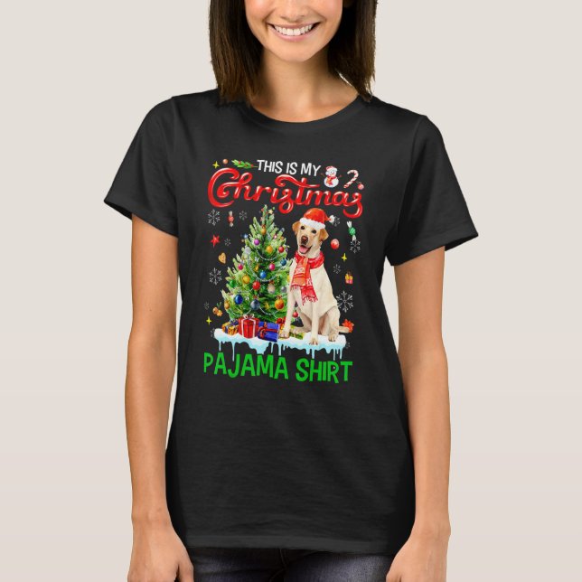 T-shirt This My Christmas Pajama   Labrador Retriever Sant (Devant)