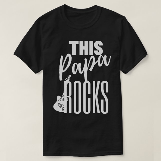 T-shirt This Papa Rocks Guitar Player Rock n RollGuitar118 (Design devant)