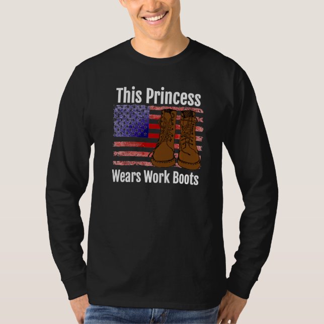 T-shirt This Princess Wears Work Boots Premium (Devant)