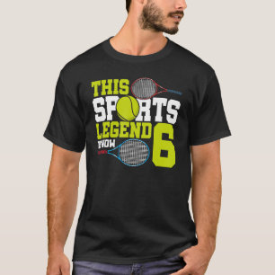 T-shirt This Sports Legend Is Now 6 Tennis 6th Birthday