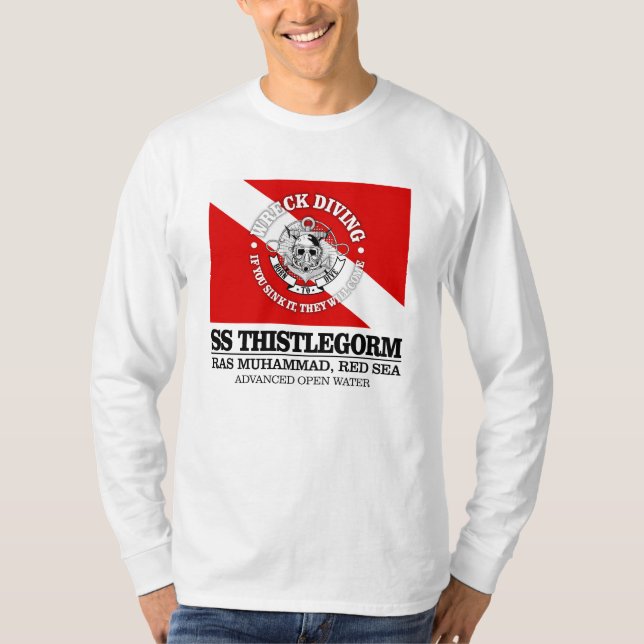 T-shirt Thistlegorm (meilleures épaves) (Devant)