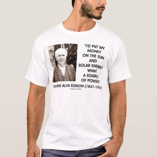 T-shirt Thomas Edison Source D'Énergie Solaire Sun