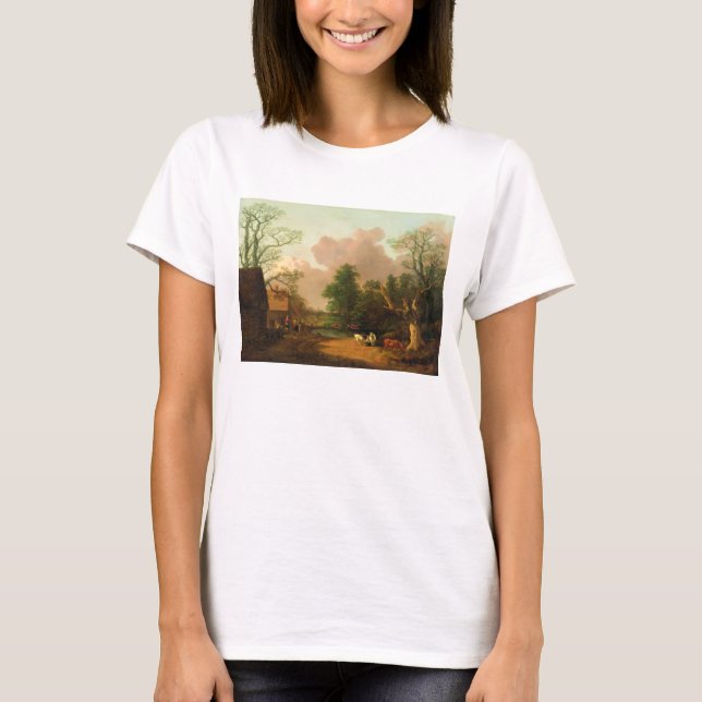 T-shirt Thomas Gainsborough | A Landscape with Figures, Fa (Devant)