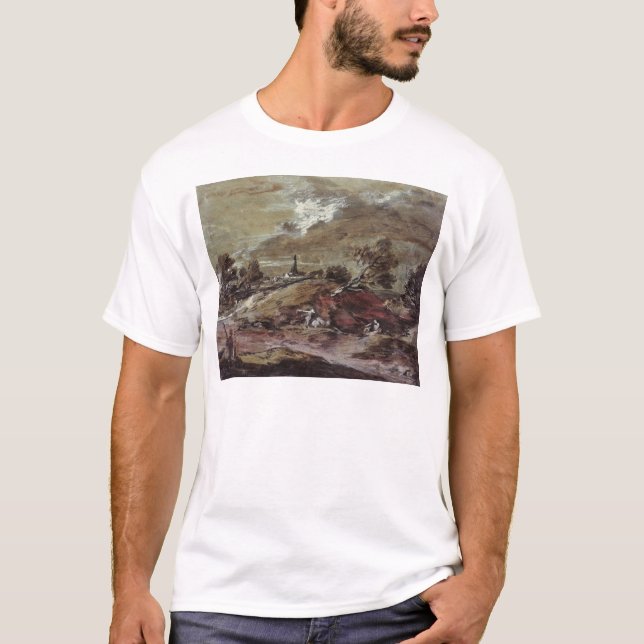 T-shirt Thomas Gainsborough |Landscape : Effet de tempête, (Devant)