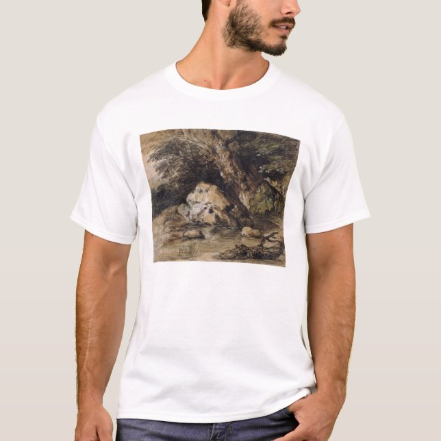 T-shirt Thomas Gainsborough | un paysage accidenté avec (Devant)