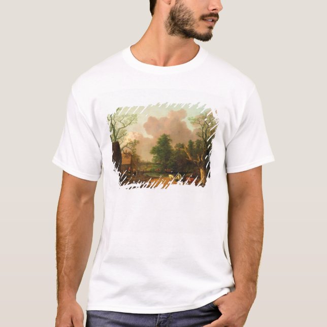 T-shirt Thomas Gainsborough | un paysage avec des figures, (Devant)