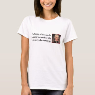 T-shirt Thomas Jefferson sur la démocratie