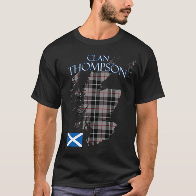 T-shirt Thompson Scottish Clan Tartan Scotland (Devant)