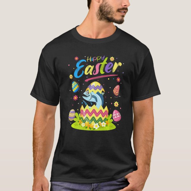 T-shirt Thon Poisson  Funny Easter Egg Thon Joyeuses Pâque (Devant)