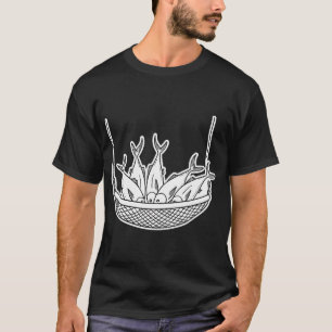 T-shirt Thon regroupé sur un filet de pêche