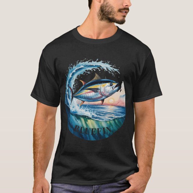 T-shirt Thon Rouge Géant – La Légende Bleue de l'Océan (Devant)