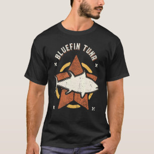 T-shirt Thon rouge poisson vintage rétro classique animal