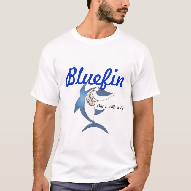 T-shirt Thonine, bleus avec une morsure (Devant)