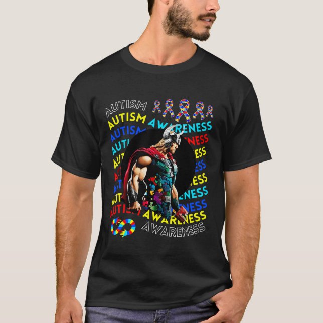 T-shirt Thor Autism Awareness Navigating Autism Autism Chi (Devant)