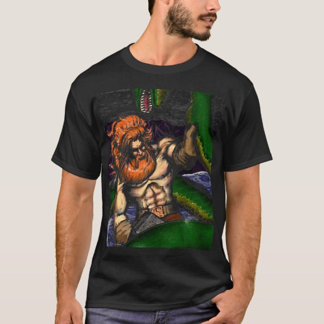 T-shirt Thor contre Jormungand (Devant)