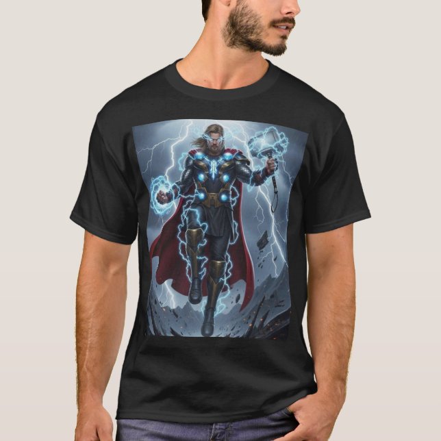 T-shirt Thor – God of Thunder Storm Power (Devant)