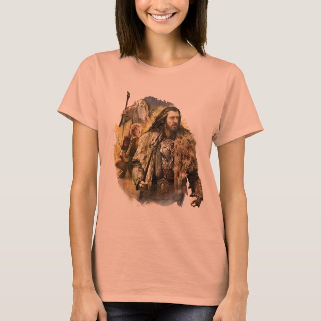 T-shirt THORIN OAKENSHIELD™, BILBO BAGGINS™, Gandalf (Devant)