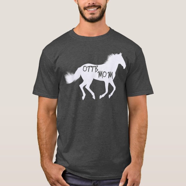 T-shirt Thoroughbred Cheval Tee OTTB Maman Equestrie Cadea (Devant)