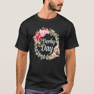 T-shirt Thoroughbred Horse Racing Derby Day Rose Wreath