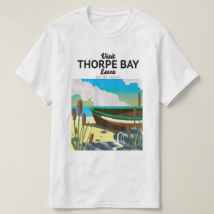 T-shirt Thorpe bay Essex poster de voyage en bord de mer.