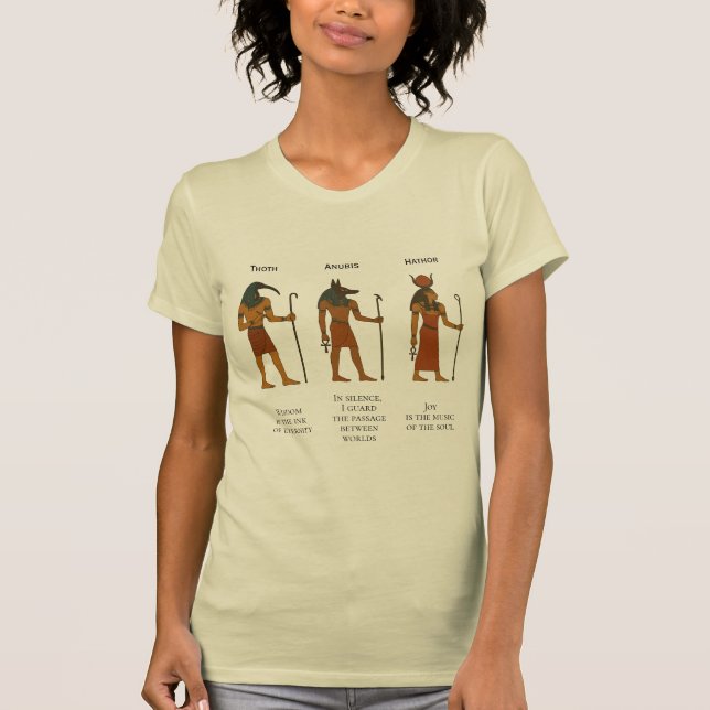 T-shirt Thoth, Anubis et Hathor - Divinité Égyptienne Anti (Devant)