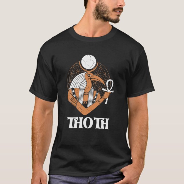 T-shirt Thoth - Dieu Égyptien - Ibis Dieu de la Lune Magiq (Devant)