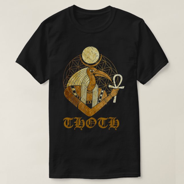 T-shirt THOTH  Egyptian God Of Moon Science And believe i  (Design devant)