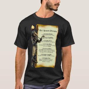 T-shirt Thoth et les 7 principes hermétiques égyptiens et 